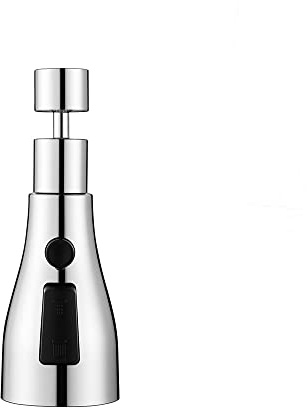 Beccuccio girevole a 360 ° FM22 M24 rubinetto per lavello da cucina con 3 modalità, beccuccio diffusore di ricambio per rubinetto, aeratore per acqua pressurizzato, G1/2, argento