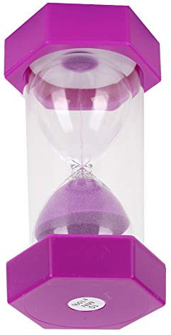 10 Minute Sand Timers for Kids, Portable Colorful Sand Clock Kitchen Timer Time, Children Hourglass Sandglass Sand Clock Timer for Classroom, Kitchen, Games (Purple 10 Minutes)