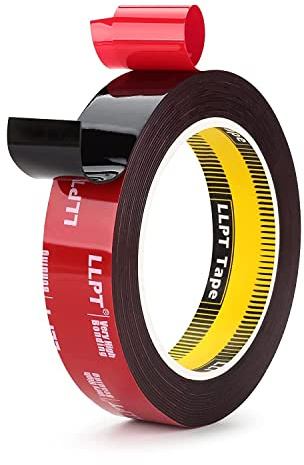 LLPT Doppelseitiges Klebeband I Montageband I 25mm*5m I Acrylschaum Doppelklebeband I Hohe Beanspruchung Wasserdicht Starkes Klebeband I für Auto Wände Haus Büro Dekoration(G592525mm)