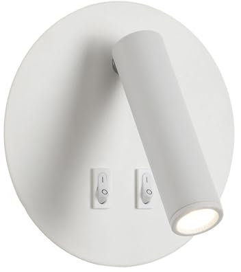 Apliques de pared minimalistas del norte de Europa/Aparatos de pared para sala de estar, dormitorio, lámpara de pared redonda para lectura de hotel/Fijación de iluminación giratoria LED de doble contr