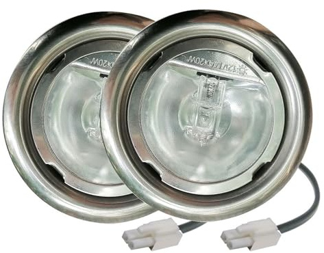 2-delad gammal 12V AC köksfläktlampa 20W halogenlampa 1,97-2,56tum Hål Köksskåplampa med EL-kontakt Köksspislampa