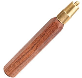 Holzfeile, 15,2 cm, spezieller Griff, gratfrei, Metallfeile, rundes Loch, kleiner Holzgriff