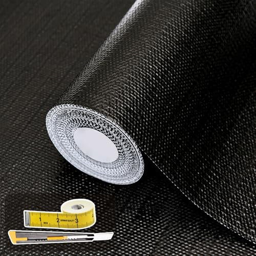 Regaleinlagen für Küchenschränke, 43,9 cm x 7,8 m, nicht klebende Schubladeneinlage, grau, Vierpassfolie, verdickt, stark, rutschfest, leicht zu reinigen, für Werkzeugkasten, Kühlschrank mit Messer