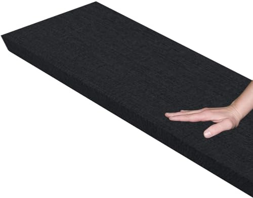 moismk Bankauflage Sitzkissen für Bank,Waschbare Rutschfestes Bankkissen Sitzauflage Bequeme Bankpolster für Bank, Fensterbank, Gartenmöbel, Terrasse, Drinnen(Black,80x55x5cm Thick)