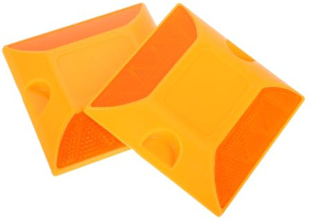 SUPVOX 2pcs Outdoor Sports Safety Reflective Road Markers Aluminum Road Reflective Patches for Driveway Pavement