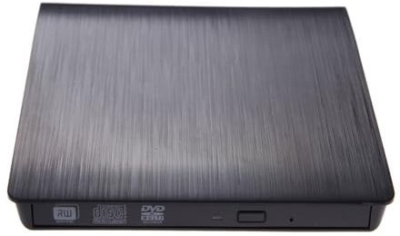 ROBAUN Graveur de DVD RW DL externe haute vitesse USB 3.0, graveur de CD, lecteur optique portable mince, compatible avec PC(Svart)