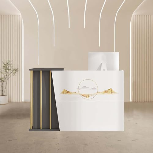 Modern Receptionsdisk Kassadisk Med LåSbar LåDa Receptiondisk Receptiondisk FöR AffäRslobby Och Butik(Size:120CM,Color:c)