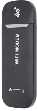 Módem 4G LTE WiFi, Enrutador de Hotspot Portátil USB con Ranura para Tarjetas SIM para Viajar, Admite 8 Dispositivos y 150 Mbps en Internet de Alta Velocidad (Black)