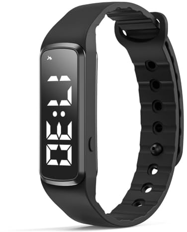 Bracelet avec réveil vibrant, alarme vibrante, bracelet de réveil vibrant, montre d'entraînement à la propreté, rappel de boisson, rappel de pilule, montre vibrante pour enfants et adultes, noir-b