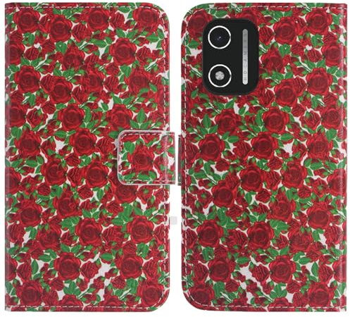 TienJueShi Rosa Flower Fashion Style Book Stand Flip PU Leather Magnet Card slot Protector Phone Case Cover Etui Wallet For Xgody Android Phone X32 2025 5.5 inch