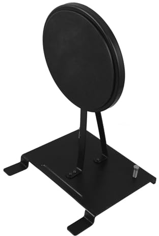 Stahl Bassdrum Pedal Schwarz, Übungspad für Doppelfußpedal | Portabel, Leichtes Training für Fußkontrolle und Gedämpfte Bassdrum Übungen Unterwegs Zufällige Farbe
