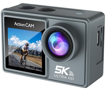 SWZEC Puruxe Action Camera + 64gb memory card (Grey,5K)