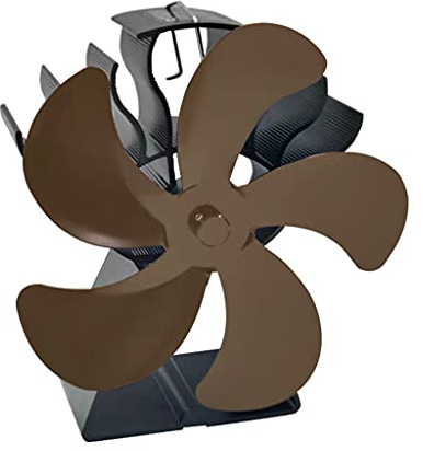 5-Blade Stove Fan Heat Powered for Wood Quiet with Stove Log Wood for Quiet Saving Efficie Stove Fan Heat Powered No Need for Battery Or Electricity