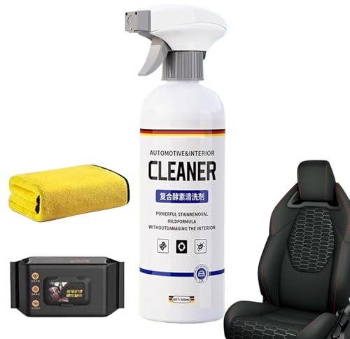 Limpiador De Interiores De Coche,Spray Renovador Para Salpicaderos | Limpiador Multifunción 500 ml para Cuero, Tablero, Tapicería de Sofá y Alfombra de Mobiliario