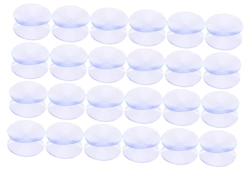 FONDOTIN 24 pièces Antidérapants Silicone avec Ventouses Transparentes et Espaces pour Table Verre Absorbeurs de Chocs Polyvalents pour Décoration et Fixation