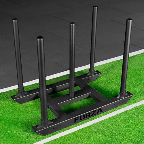 FORZA Competition Weight Sled | Heavy-Duty Steel Sled for Gym & HYROX Training – Removable Uprights with Optional Dual-Handle Attachment (Without Double Handle Attachment)