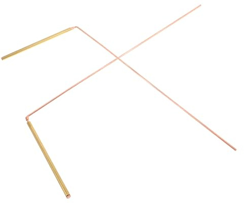 FONDOTIN Baguettes De Sourcier en Cuivre Bicolore 2 Pcs pour Détection Eau Et Métaux, Outil Divination Léger Portable pour Exploration Jardin Et Recherche Trésors