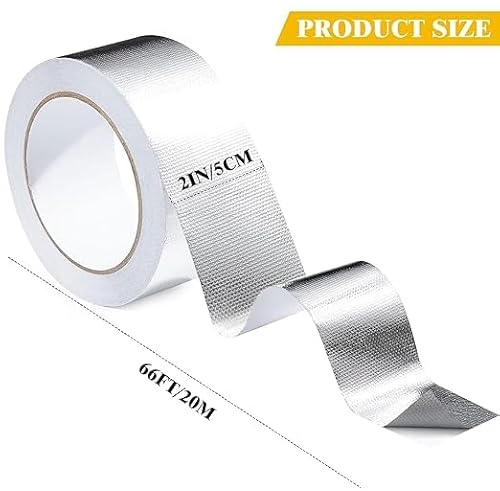 2 Rollos De Cinta De Papel De Aluminio Aislante Del Calor, Cinta Adhesiva Impermeable Resistente A Altas Temperaturas, Herramientas De Mantenimiento Industrial.