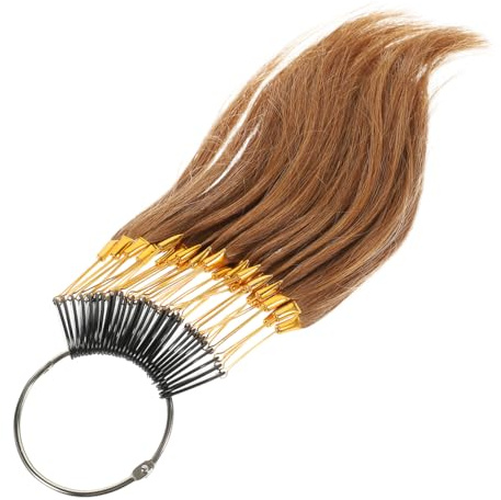 WRITWAA Nuancier de Test de Couleur de Cheveux Humains 30 Échantillons 6° Brun Foncé Véritable Cheveux en Vrac Coloration Capillaire pour Salon de Coiffure Professionnel