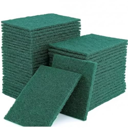 Premium Scheuerschwämme Grün, 10x15 cm, 30er Set, Extra Saugstark & Robust, Reinigungspads für Küche und Gastronomie, XXL Vorratspack