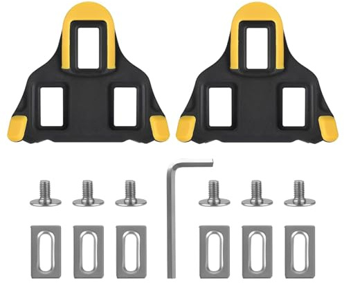 Juego de tacos de bicicleta compatibles con pedales Shimano SPD-SL, tacos de bicicleta, juego de placas de zapatos para bicicleta de carreras, pedales, placas de pedales, accesorios para bicicletas de