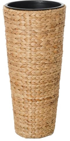 VIVANNO Bac à Fleurs Individuel en Jacinthe d'eau Classic Round 60 cm, Naturel