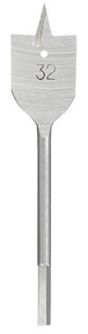 EsportsMJJ 6-40Mm Flat Spade Wood Drill Bit Hex Shank Woodworking Spade Drill Bit Hole Cutter - 32Mm