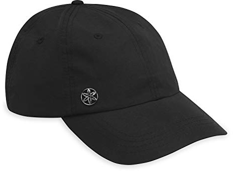 Gaiam Sombrero clásico para Mujer, para Exteriores, Diadema Dry Fit, Visera preformada, tamaño Ajustable, Negro/Negro, Talla única