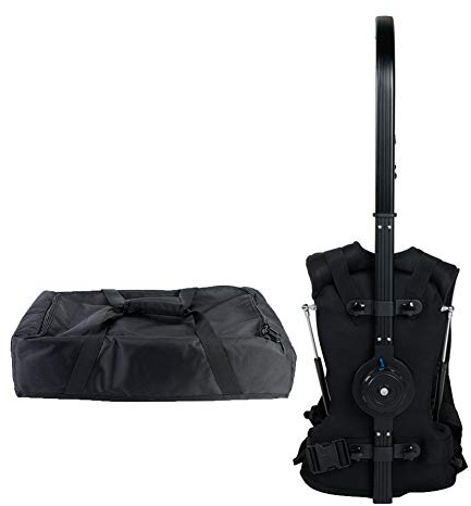 3-18kg Gimbal Vest Rig, Caméscope Caméscope avec Amortisseur de Choc pour Gilet de Soutien avec stabilisateur de Bras, Dispositif de Prise de Vue Stable réglable avec Sac de Rangement, Noir