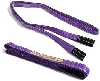 Lift Sling Straps Flat Crane Sling Polyester 2M Lifting Slings Load Capacity 1 Ton for Lifting, Towing, Pulling(Purple)