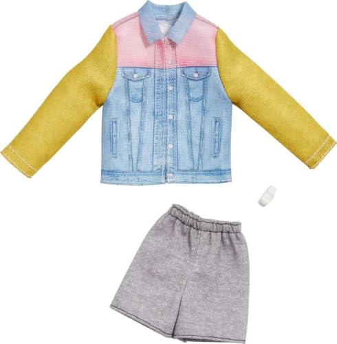 Barbie Fashion Pack - HBV42 - Ken Puppenkleidung Set - Nageljacke + Shorts + Uhr