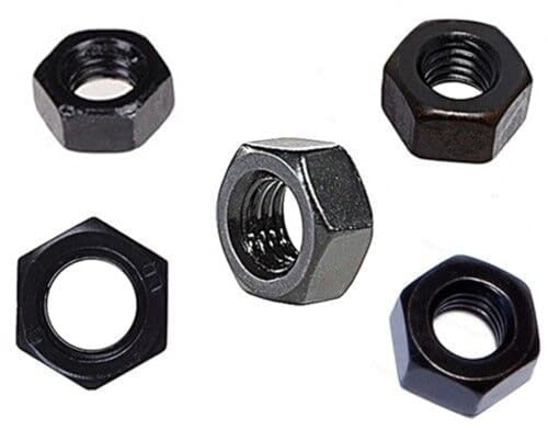 Sechskantmuttern DIN 934 Schwarz Edelstahl M3 M4 M5 M6 M8 M10 M12 SCHWARZE Muttern (10, M 6)