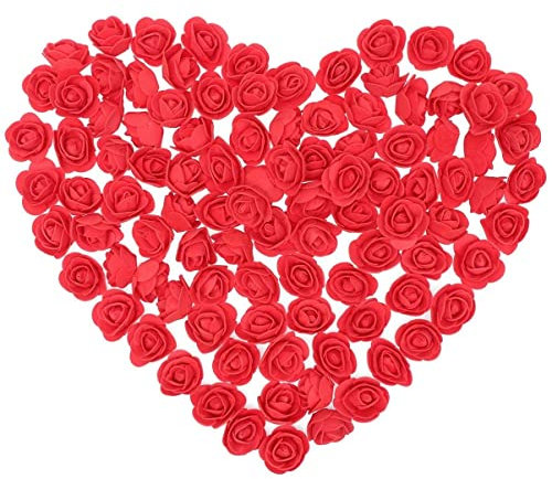 DEARMAMY 100stücke Künstliche Rosenköpfe Für -sträuße Hochzeitsfeiern Und Heimdekoration Rot Realistische Blüten Für Kreative Arrangements Und Romantische Anlässe