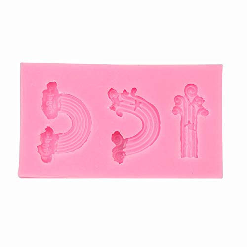 Silikonbackform 2 Stück Regenbogenbrücke Backen Schokolade Ton Tropfen Kaugummi Regenbogenwolke Flüssigsilikon Fondant Tortenform