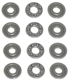 F3-8M Axial Rillenkugellager 3x8x3.5 mm 4 Stück - rcbay | Stahl GCr15 Drucklager Axiallager
