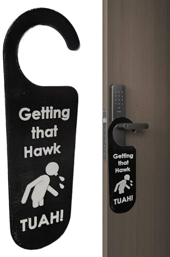 Türaufhänger-Schild – lustige Spuckende Türbehänge | Spuckende Türknauf-Schilder | Acryl-Türknauf-Schilder Türhänger Tags für Zuhause, Wohnzimmer, Badezimmer, Schlafzimmer Dekoration