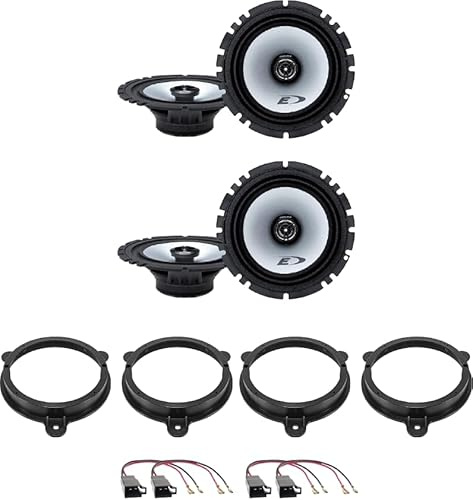Kit 4 Casse ALPINE SXE-1725S + SXE-1725S per Renault Clio V dal 2020 in poi, Scenic dal 2010 al 2021 + vedi altri modelli con 2 Supporti Anteriori, 2 Post e 4 Conn