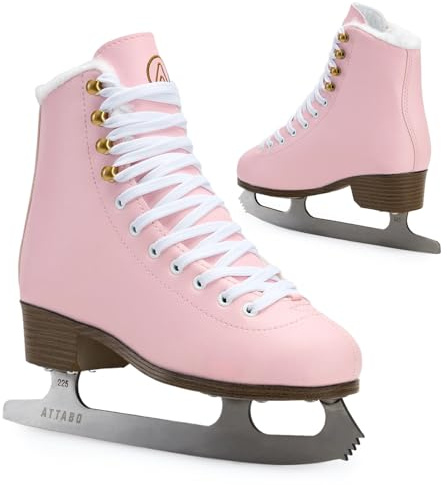 ATTABO Isla Patins à Glace pour Femmes, Rose, 41