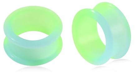Longbeauty Hart Silikon Flesh Ear Tunnel Hollow Ohr Plug Double Flared Flexibler Ohr Expander Ohr Piercing 3MM-25MM