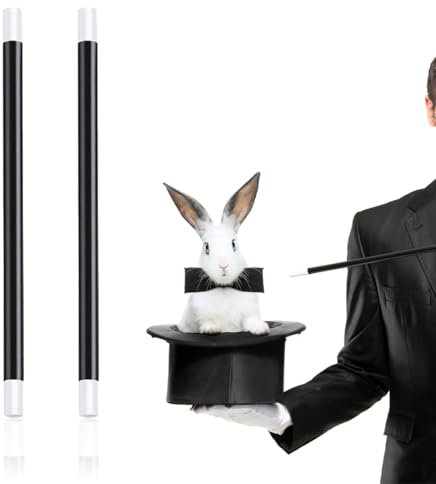SGERUFZ 2 Magischer Zauberstab Magischer Zauberstab Schwarz Kunststoff Zauberstab Zauberstab Zauberstab Kinder Sicher Verletzen Nicht Hände Ausfahrbar Science Fiction Mystery Typ Kinderspielzeug
