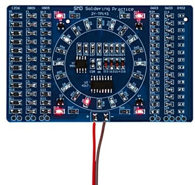 AZDelivery NE555 SMD Kit di Esercizio di Saldatura PCB DIY - Modulo LED per Imparare a Saldare, Set con Kit di Saldatura - Kit di Saldatura Elettronica per Esercizi di Saldatura
