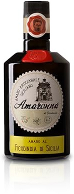 Amaronna – Amaro Artigianale Siciliano al Ficodindia di Sicilia, Ricetta Tradizionale, 500 ml – Amaro Tipico Siciliano, Made in Italy, Idea Regalo