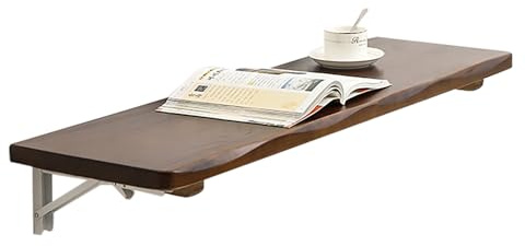 ZENSTYW Tavolo da Parete Pieghevole，Tavolo Pieghevole A Muro in Legno, Scaffale A Muro Richiudibile Salvaspazio Versatile, Tavolo da Cucina A Parete per L'Ufficio Cucina Sala da Pranzo(140 * 45cm)