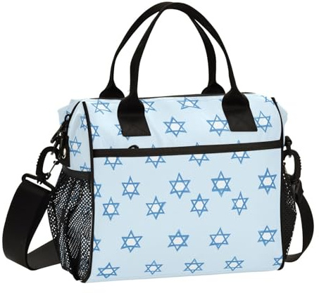 Blue Stars - Lonchera personalizada con correa para el hombro, impermeable, para el trabajo, camping, loncheras termicas para mujer