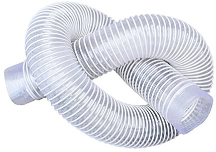 WEKONUMEX Staubsaugerschlauch, 2m Durchmesser 40/50/55/60/75mm PVC Industriestaubsauger Balg Strohhalme Gewindeschlauch weiches Rohr langlebig(2m 60mm)