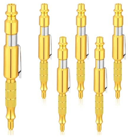 JAYIOLA 6 Boquillas de Aire para Compresor, Soplador de Aluminio, Pistola de Soplado de Bolsillo, Limpiador de Metales para Artesanos, Limpieza de Polvo Del H, Oro