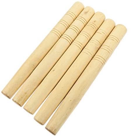 IMIKEYA 5pcs Wooden Replacement Handles for Gardening Tools 28cm Beechwood Handles for Hoes Sickles and Hardwood Garden Tool Accessories