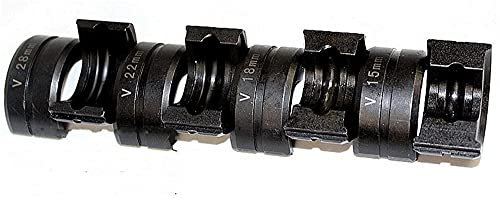 OZBME Pince à sertir hydraulique, Types de Matrices pour tuyaux, Matrices TH et U pour raccords PEX et raccords en cuivre V, M, VAU et VUS, compatibilité (Matrices VAU) (Matrices VAU)