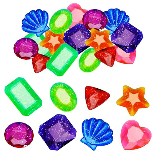 SHIQUAN 16 Pièces Jouets de Plongée, Pierres Précieuses pour Enfants, Jouets Piscine Enfant, Jeux pour Piscine Enfant, Idéal pour Les Anniversaires, Les Fêtes, La Natation（Couleur Aléatoire）