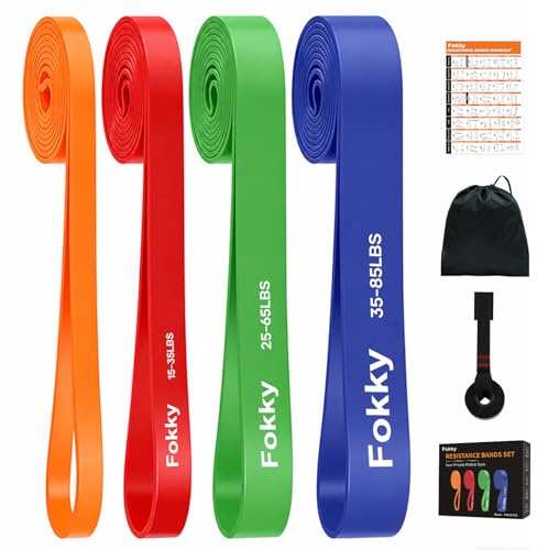 Fokky Fitnessbänder Resistance Bands Set, 4 Stufen Widerstandsbänder